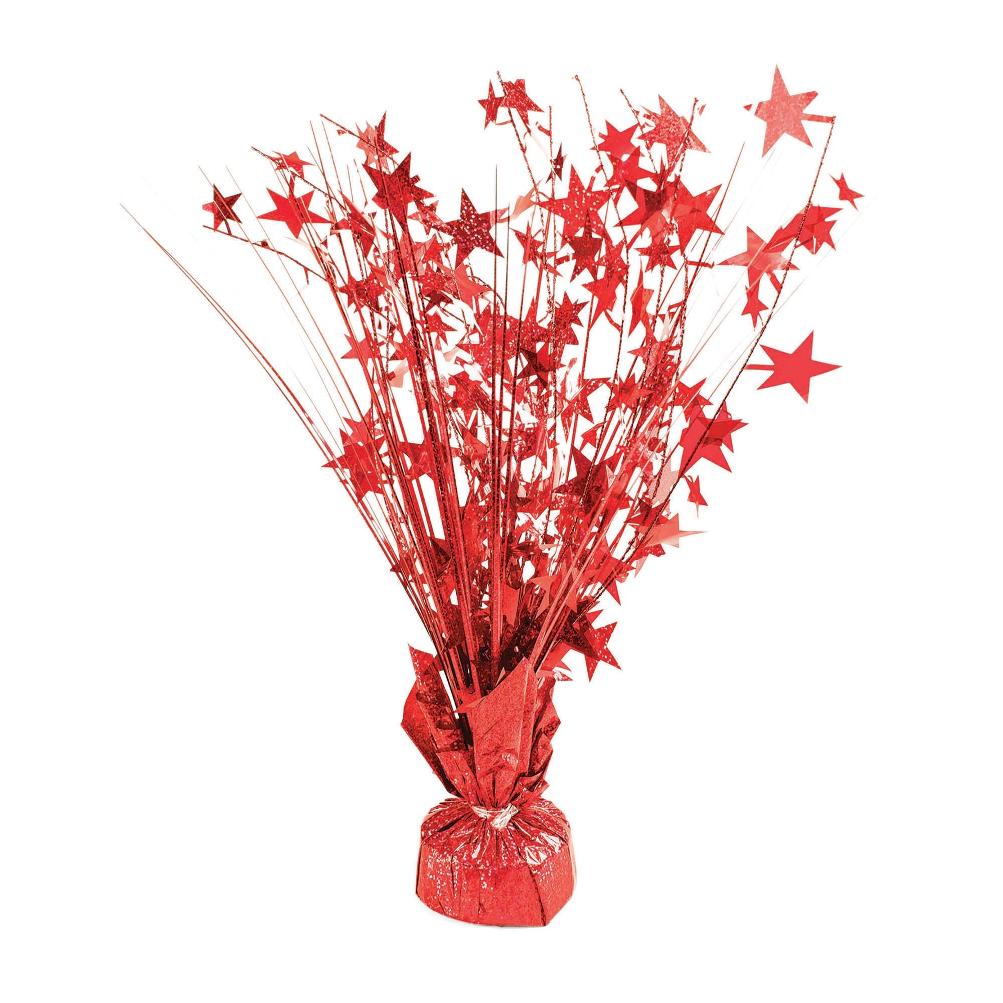 Red Holographic Star-shaped Balloon Weight for All Ages